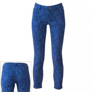 LC Lauren Conrad Floral Jacquard Pencil Jeans